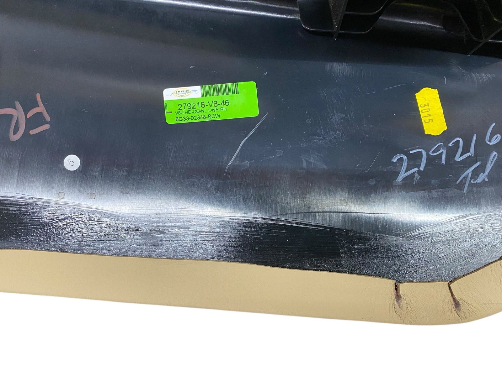 2009 Aston Martin Vantage Front Right Passenger Lower Cowl Kick Panel Trim Panel