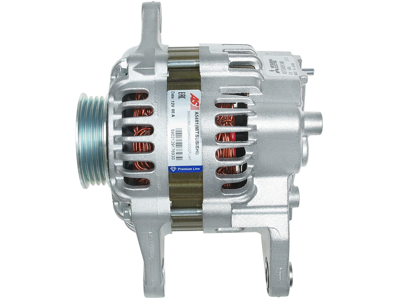 Brand New MITSUBISHI Alternator 12V 80A w/AP OE A5TCA091 L152mm OD59.5mm