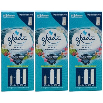 glade mini OCEAN ADVENTURE touch & fresh 3 x 10ml Nachfüller Raumspray