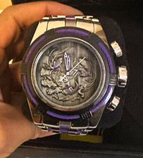 Invicta Reserve Men’s Quartz Chronograph 200m Gray Dial Silver/Purple SS Watch