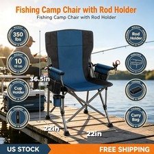 Outdoor Folding Fishing Chair Adjust Rod Holder With Cup Holder Storage Pocket Outdoor Folding Fishing Chair Adjust Rod Holder With Cup Holder Storage Pocket