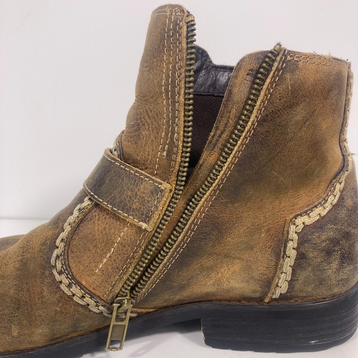 Bed Stu Mens 11.5 Innovator Leather Buckle Biker Moto  display picture 2