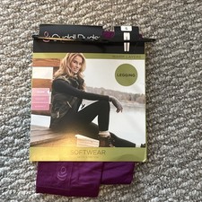 NWT Women's Cuddl Duds Softwear with Stretch Legging Purple Size Small