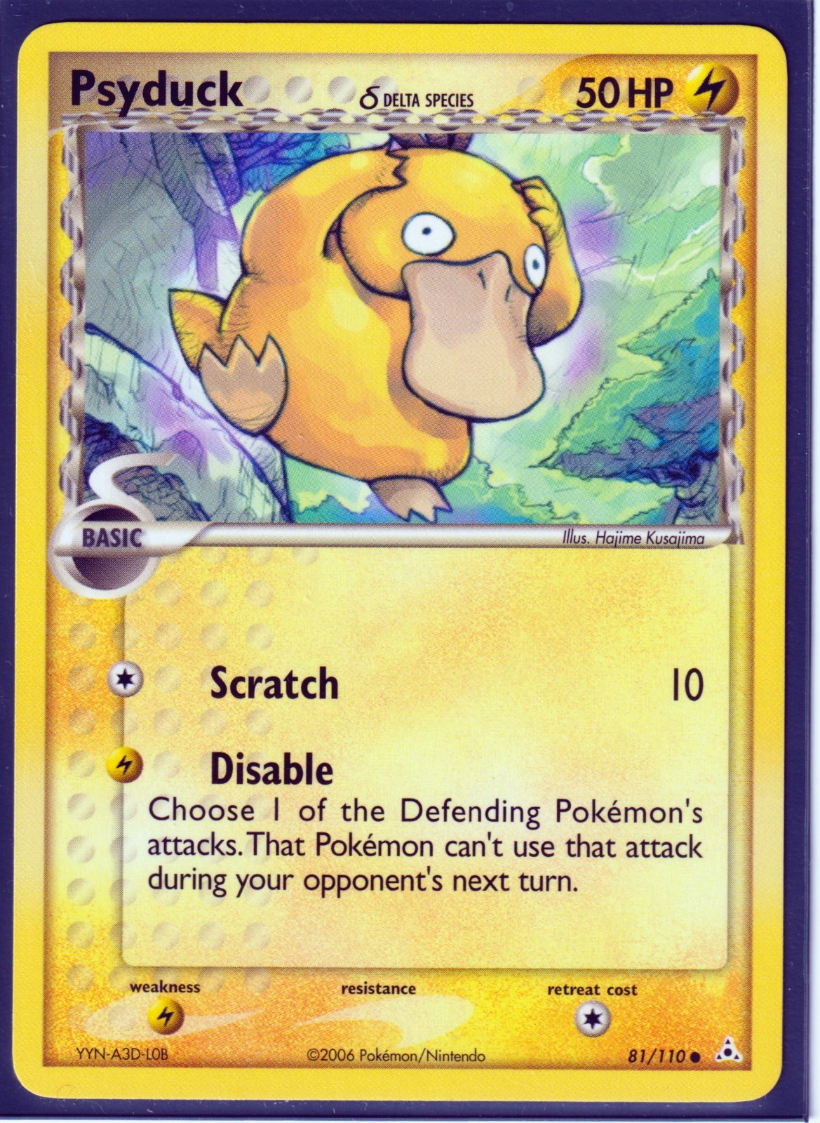 VINTAGE POKEMON PSYDUCK (Delta Species) 81/110 EX HOLON PHANTOMS Regular NM (P2)
