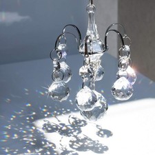 Crystal Ball Prisms Suncatcher Hanging Ornament for Rainbows and Light Effects