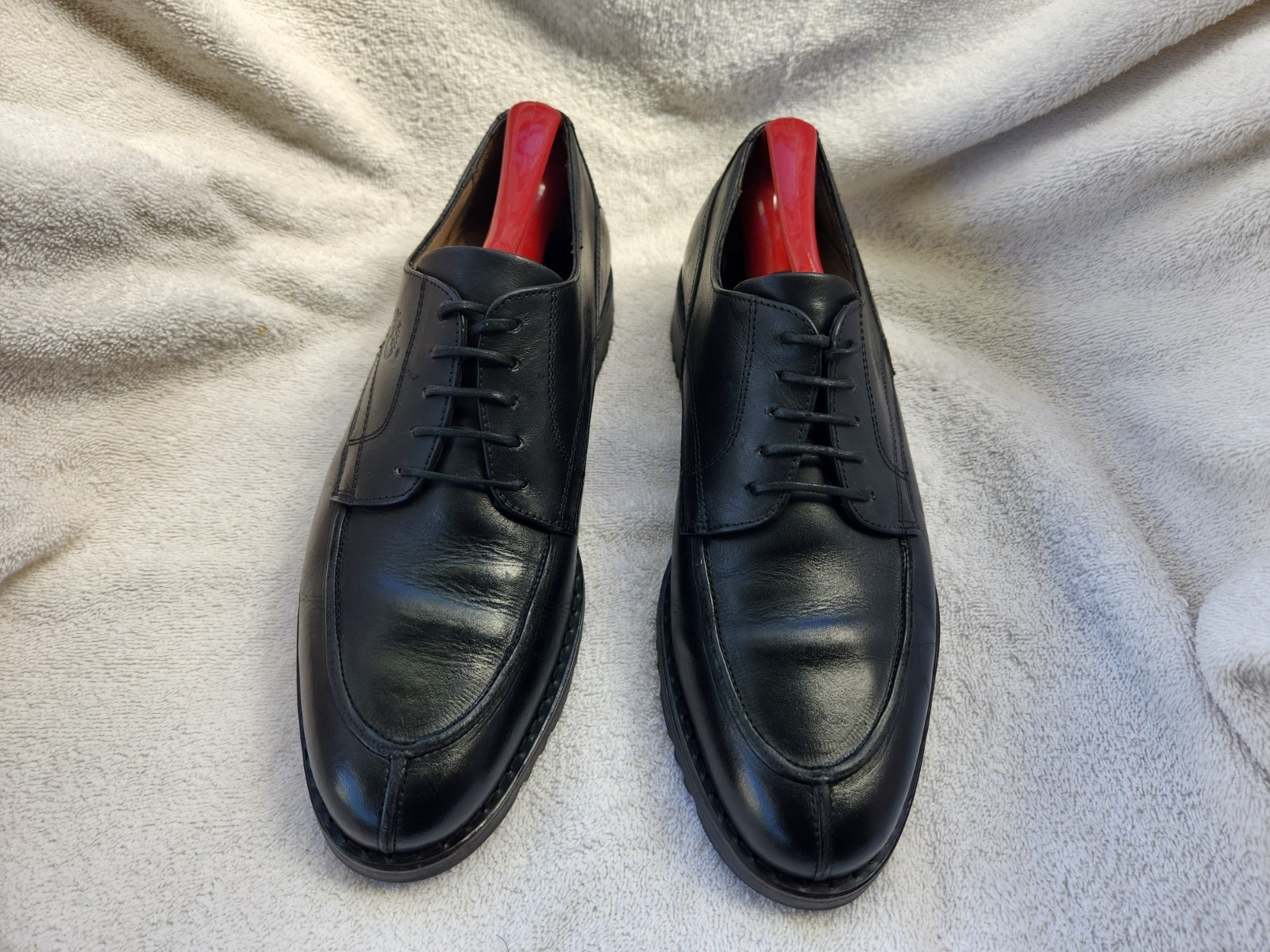 SAOLA Scarpe eleganti derby Timberland uomo suola a strappo pelle nera punta spaccata 8 5 M