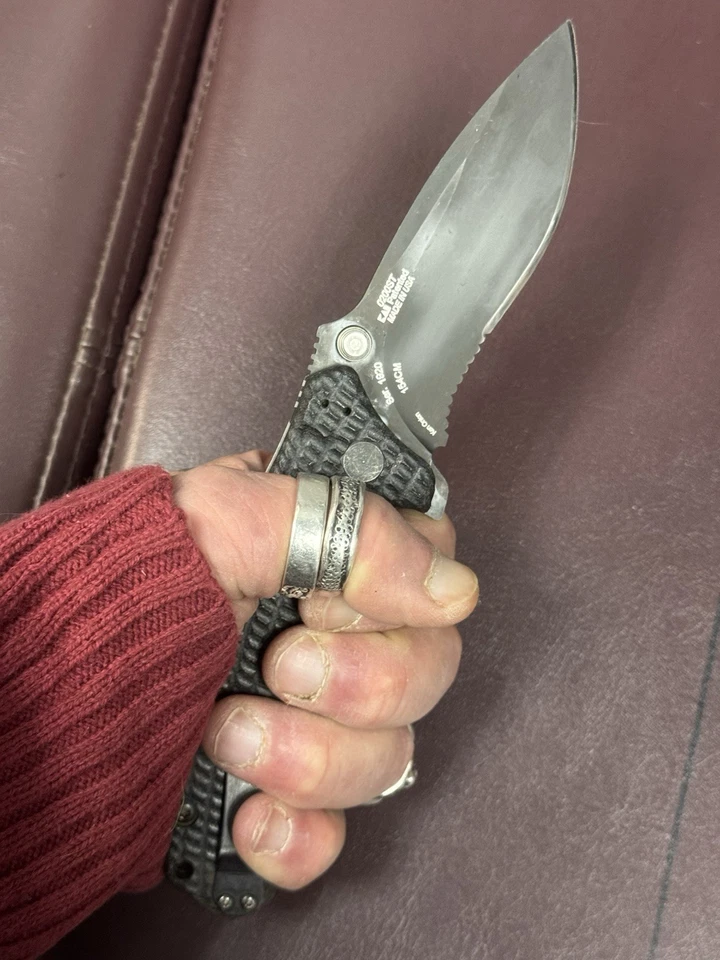 RARO Descontinuado ZT 0200ST Ken Onion 154CM G-10 Empuñadura Asistida SEREAL # 1920 Foto 4 de 4