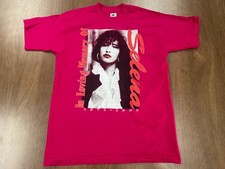 VINTAGE SELENA T SHIRT M SINGLE STITCH 90S MEMORIAL TEE HOT PINK DEADSTOCK NOS
