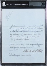 Chester A. Arthur Signed 8x10 1884 Alcohol Sales Agreement Document BAS Slab