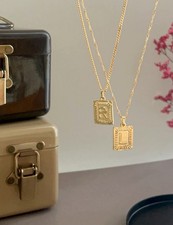 Gold Initial Necklace A-Z Custom Letter Pendant Necklace Personalized Gift NEW