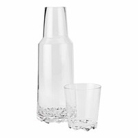 Stelton Karaffe Glacier Mit Trinkglas, Wasserkaraffe, Krug, Glas Transparent 1 L