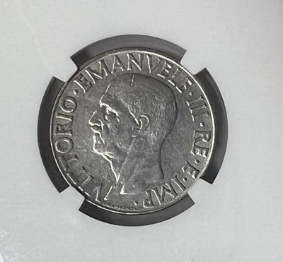 Italy Vittorio Emanuele 1940 R XVIII 1 Lira WWII Issue NGC | eBay