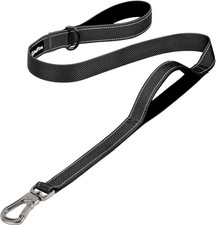 4FT Heavy Duty Dog Leash with Soft Padded Double Handle Durable Strong Clasp ...