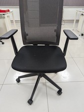 Steelcase Reply Operator Chair, Adjustable, Lumbar Support, Armrests, Black Mesh