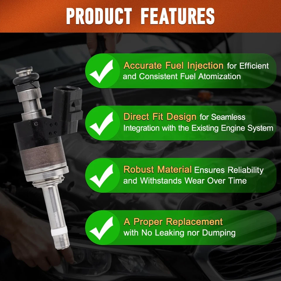 Fuel Injector 2 Pins Fit For Honda Odyssey 3.5L 2018-2019 Pilot 3.5L 2016-2020 - Image 2 of 4