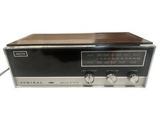 Vintage Admiral Solid State AM/FM Radio Y7941 Woodgrain Japan 1970s Tested
