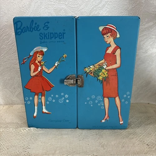 Vintage Barbie & Skipper Carrying Case for Dolls and Clothing Mattel 1964