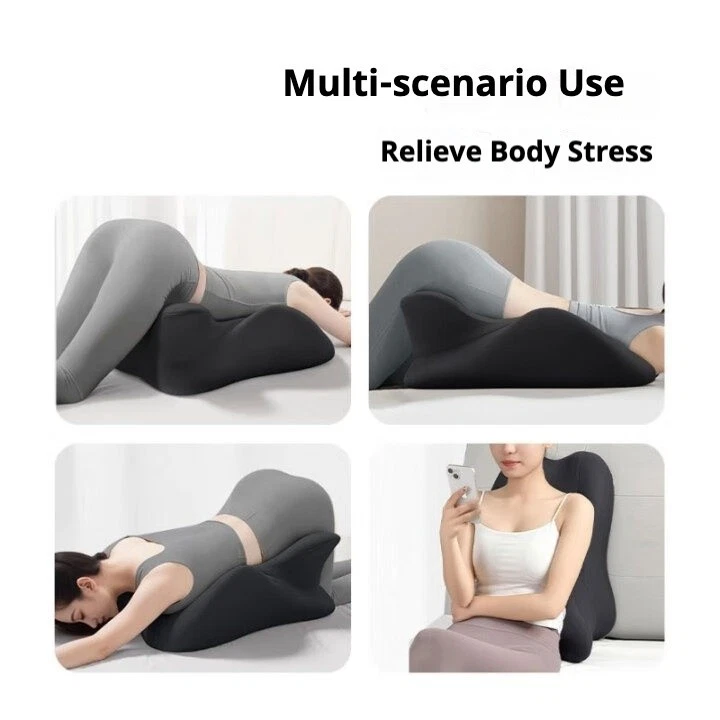 Almohada ergonómica propensa a la cuña, almohada de cama para sentarse, dolor de espalda, cuello, piernas Foto 4 de 4