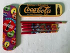 Coca Cola Lot of Collectible Ball Refillable Pens & Pencil Coke 1995 Vintage-S3