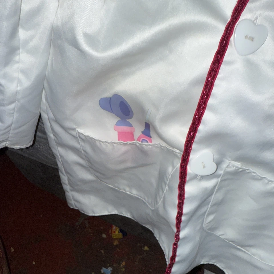 Fantasia infantil Doc McStuffins Disney Doctor fantasia casaco Halloween tamanho 4-6X - Imagem 3 de 3