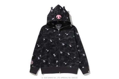 【BAPE×サンリオ】CAMO FULL ZIP HOODIE キティパーカー BAPE KIDS® JAPAN OFFICIAL | BAPE®︎ X HELLO KITTY CAMO ZIP HOODIE