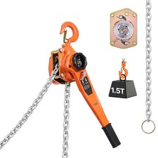 Uimoso Paranco Manuale a Leva con Catena, Capacità 1500 kg, Altezza 3 m