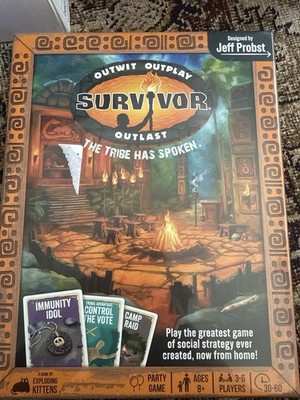 Survivor The Tribe Has Spoken Card Game Exploding Kittens Jeff Probst New Sealed
