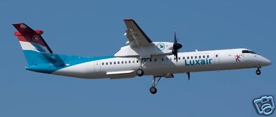 De Havilland DHC-8 Q400 Luxair Airplane Wood  Model Regular Free Shipping