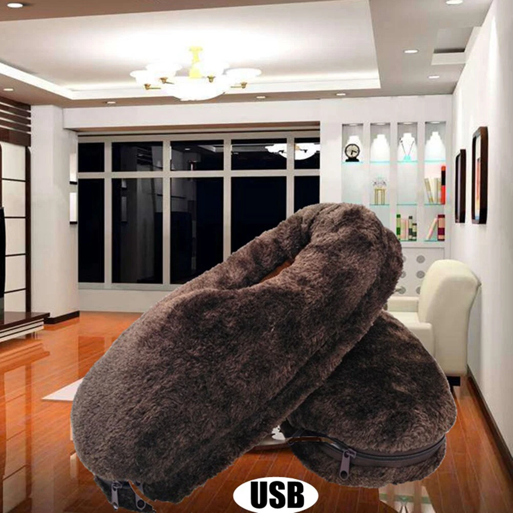 Coffee Indoor Heated Slippers USB Electric Up Cold Weather House