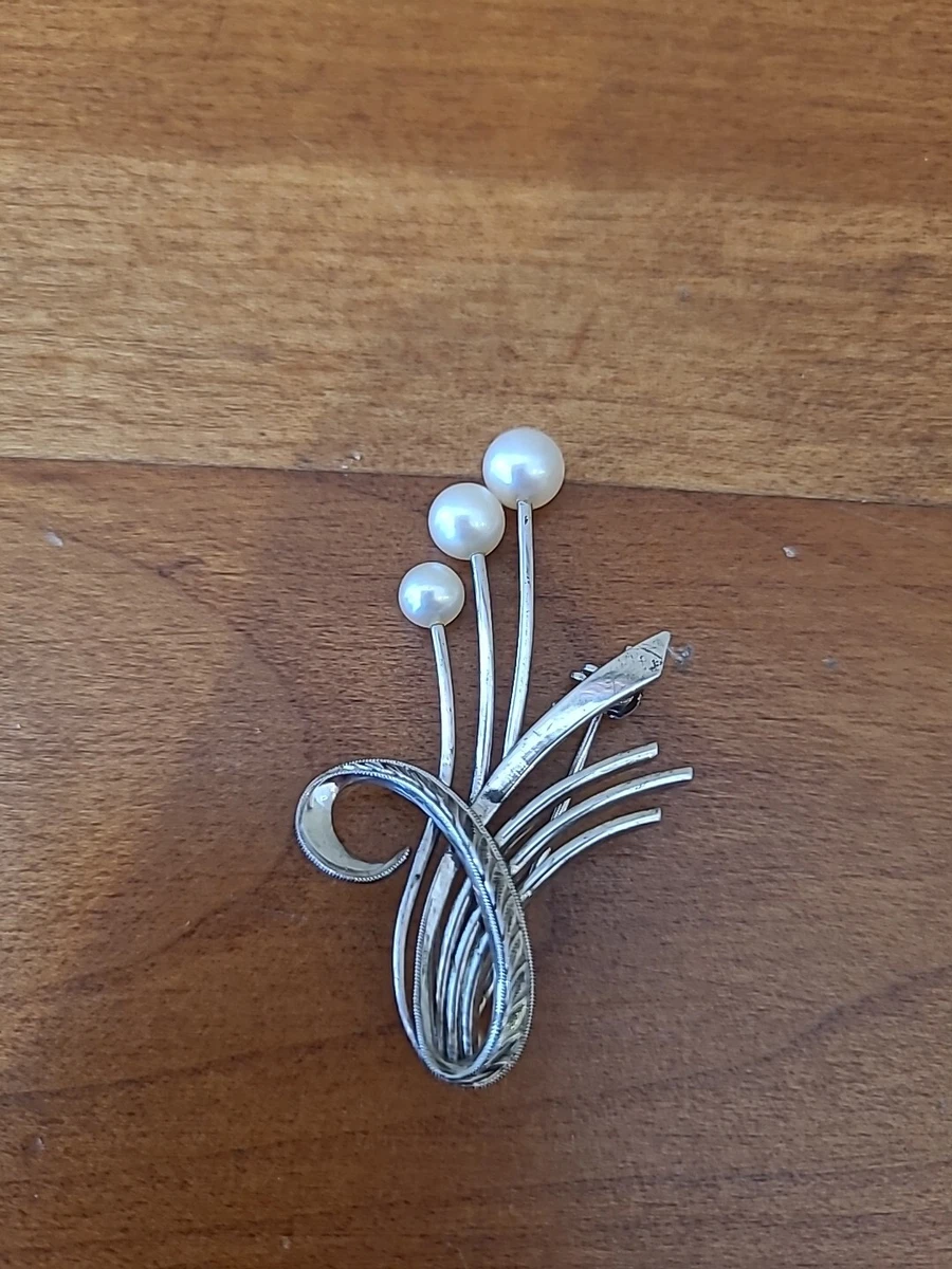 Mikimoto Pearl Sterling Silver Fine Brooches & Pins for sale | eBay