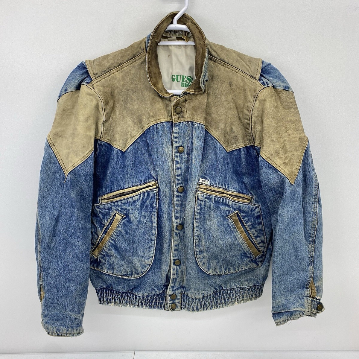Guess Jacket Men Large Georges Marciano 80s Denim Marty Guess Jacket Men Large Georges Marciano 80s Denim Marty