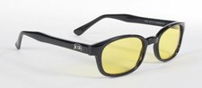 KD's Original Sunglasses, Black Frame/ YELLOW Lens Comes W/Free Pouch 