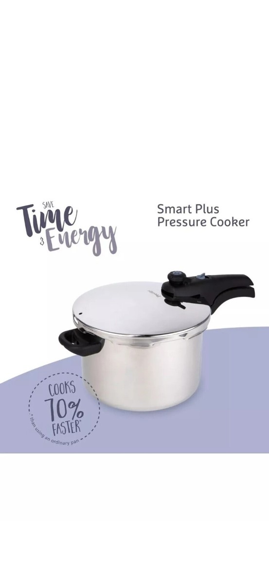 Prestige 6L Smart Plus Pressure Cooker, Stainless Steel Induction