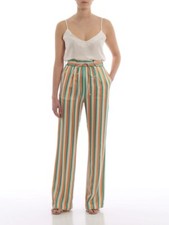 PINKO Womens Giorgia trousers with Multicolor Stripes Size 42 IT/ SZ US 6