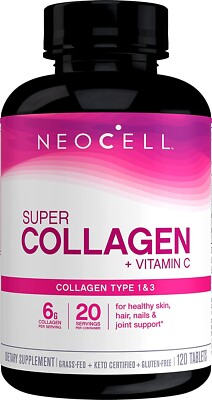 GNC Neocell Super Collagen + Vit C Support Hair Skin & Nails 120 Tablets