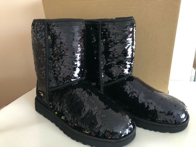 ugg sequin boots black