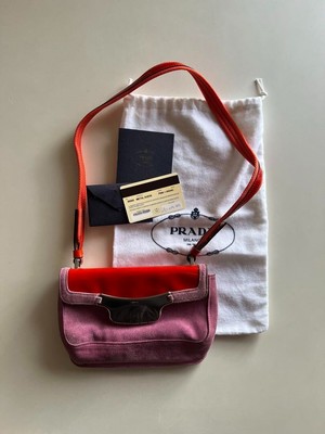 PRADA AW1999 Fringe Buckle Body Bag Pink Scarlet | eBay