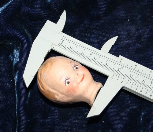 Doll Head 6 Composition Dollhead 62mm and 47 mm - Picture 4 of 4