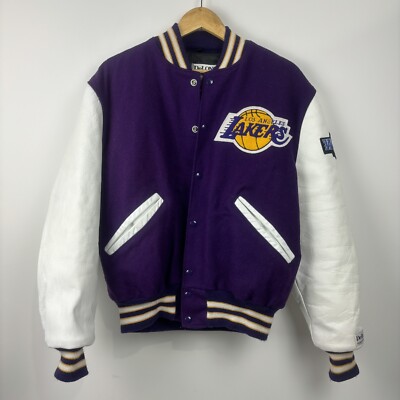 Los Angeles Lakers Vintage Delong Varsity Bomber Jacket Sz 40 (Men s Small) NBA