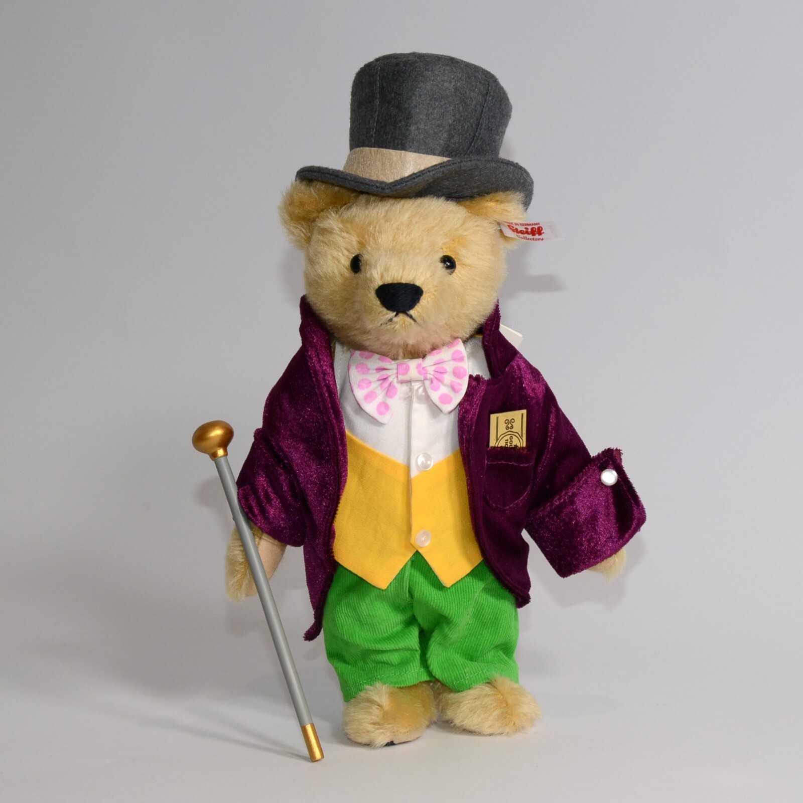 ROALD DAHL STEIFF 662768 WILLY WONKA 25CM 2016 LIMITED EDITION MOHAIR