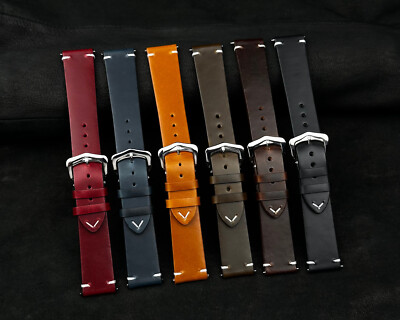 18 | 20 | 22 mm Echt Leder Uhrenarmband Vintage Style Austauschband Quick Switch