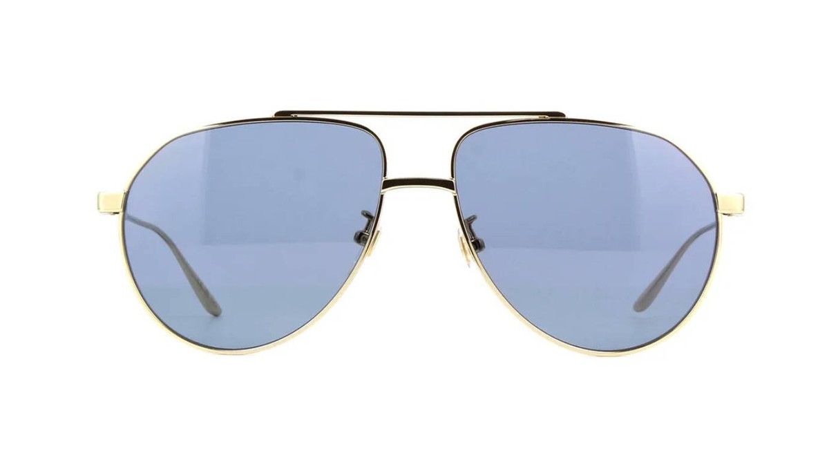 Gucci GG1311S Gold/Blue Grey (003) Sunglasses | eBay