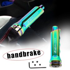 Mugen Neo Chrome Aluminum Car Handle Hand Brake Sleeve Universal Fitment Cover