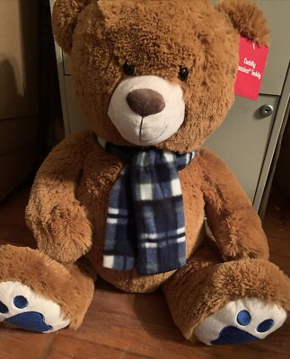 2020 Dan Dee Collector's Choice Cuddly Classic Teddy Bear, Brown 24 Inch-W/Scarf