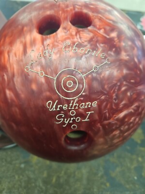 Lady Ebonite Urethane Gyro 1 Rose Red/Pink Pearl Bowling Ball