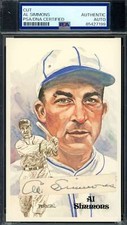 Al Simmons PSA DNA Coa Signed Perez Steele Postcard Cut Autograph