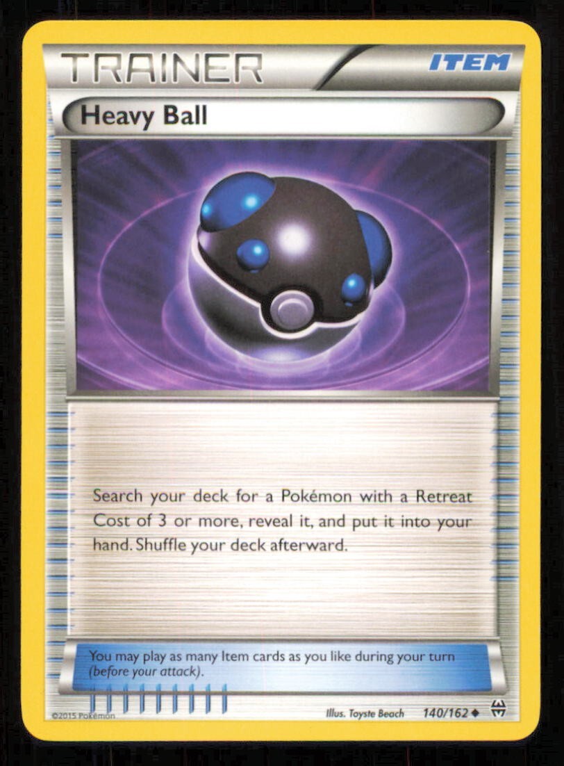 HEAVY BALL 140/162 POKEMON CARD ENGLISH  XY BREAKTHROUGH TRAINER UNCOMMON LP