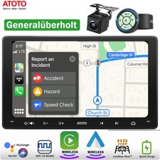ATOTO F7WE 9 Zoll Autoradio Navi Wireless Carplay Fernbedienung Rückfahrkamera