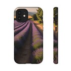 Phone Case, Lavender Field Aesthetic Rustic Provence Farm Purple Blooms Tough