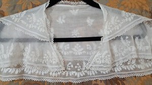 Lace Embroidered Collar Cape Antique Embroidery Needlework